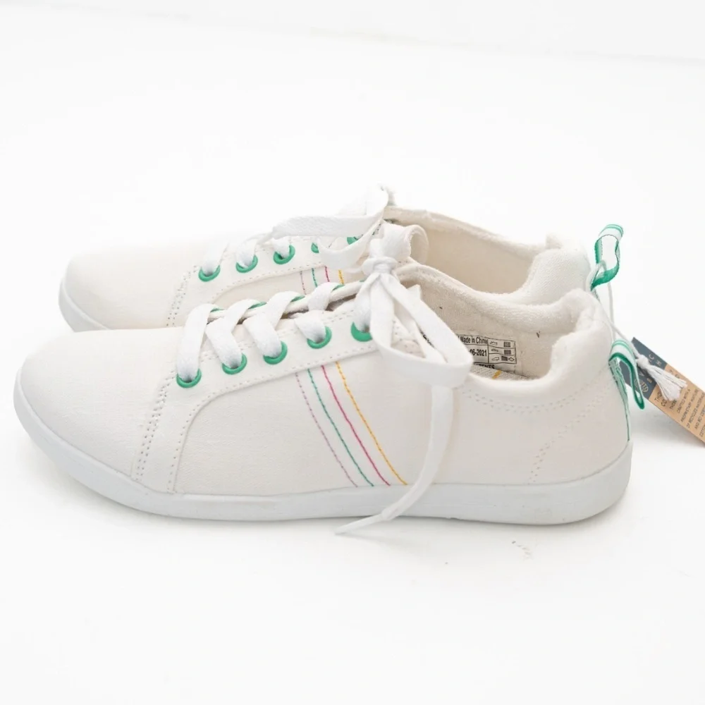 Vionic Beach‎ Stinson White Canvas Lace Up Sneakers